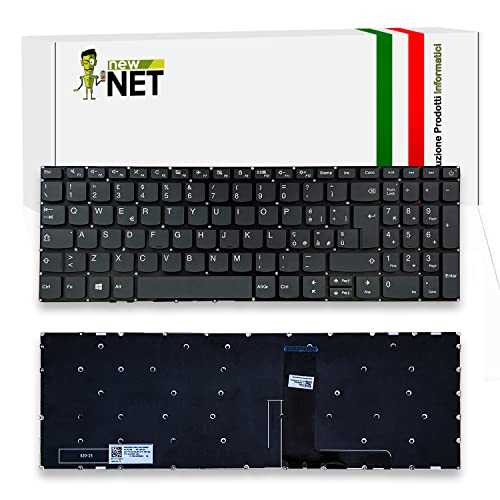 new net - Tastatur - Italienische Tastatur kompatibel mit Lenovo LCM16K26I0-686 NSK-BYSQ0E NSKBYSQ PK131E04A12 SN20M62731 SN20M62790 SN20N0459116 PC5C5C. -ITA[ S ohne Rahmen - Layout ITA ] von new net