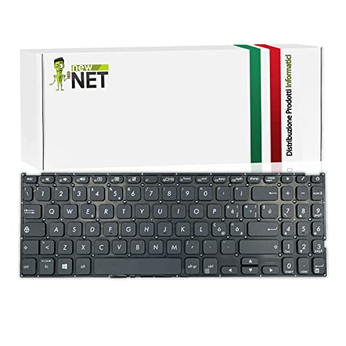 new net - Tastatur - Italienische Tastatur kompatibel mit Notebook ASUS F512D X512J X512FA X512 X512DK F512 S512FA X512F X512DA S512FB X512U[ ohne Rahmen - Layout ITA ] von new net