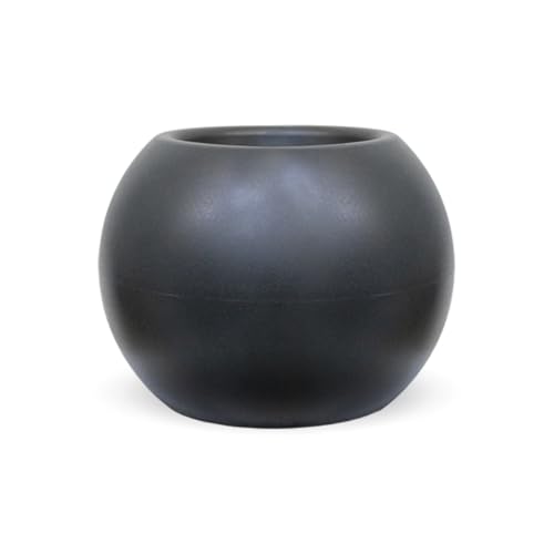 newgarden Blumentopf für Pflanzen und Blumen, rund, Dahlie, sehr widerstandsfähig, für den Außenbereich, verfügbare Größen, inklusive Wassertank und Wasserablauf. Hergestellt aus Polyethylen in von newgarden
