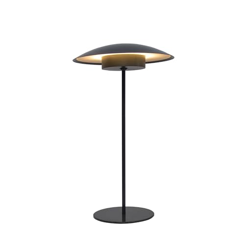 newgarden - SARDINIA Tragbare Tischleuchte. Warmes LED-Licht. Mit wiederaufladbarem Akku bis zu 20 Stunden Betrieb (Anthrazit, 40 cm) von newgarden