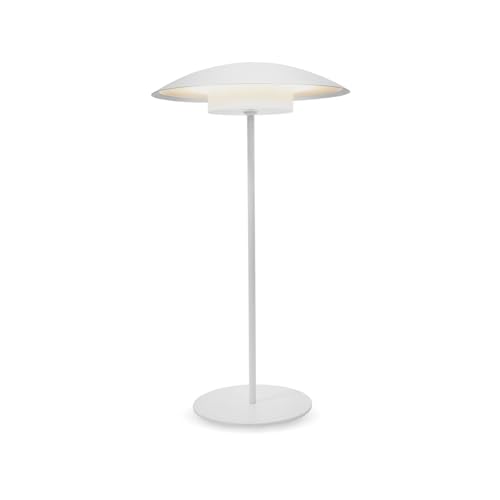 newgarden - SARDINIA Tragbare Tischleuchte. Warmes LED-Licht. Mit wiederaufladbarem Akku bis zu 20 Stunden Betrieb (Weiß, 40 cm) von newgarden