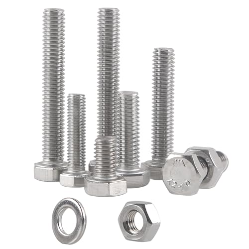newlng M3 schrauben set 304 EdelstahlSechskantschraube außen, Mutter, Unterlegscheibe 60Stück （Äußeres Sechseck M3X30 Schrauben 20Stück,M3Muttern 20Stück,M3Unterlegscheiben 20Stück) von newlng