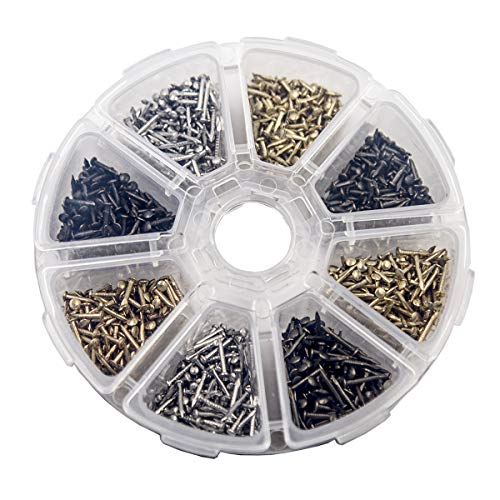 newlng kleine Nägel Holzschrauben Kompakte Antike DIY Dekorative Box Zubehör Mini Nägel Gold Silber Bronze 1x6mm, 1x8mm 1x10mm Boxed 1600PCS newlng kleine Nägel Holzschrauben Kompakte Antike DIY Dekorative Box Zubehör Mini Nägel Gold Silber Bronze 1x6mm, 1x8mm 1x10mm Boxed 1600PCS von newlng