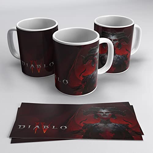 Diablo IV Tasse Set mit Motiv Diablo IV Inarius Engel Tasse Teufel Keramik 355ml von newseny