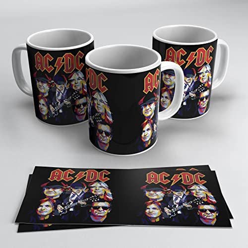 newseny ACDC Tasse für Rockmusik-Fans, Kollektion, Rockgruppe, AC/DC, Keramik, 350 ml (ACDC 01) von newseny