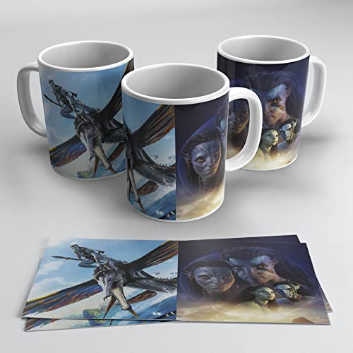 newseny Avatar Tassen-Kollektion 2 "Der Wassersinn" - Geschenk für Avatar-Fans (Tasse Fassungsvermögen 335 ml) (Mond und Flug) von newseny