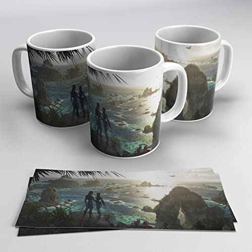 newseny Avatar Tassen-Kollektion 2 "Der Wassersinn" - Geschenk für Avatar-Fans (Tasse Fassungsvermögen 335 ml) (Paar-Strand) von newseny