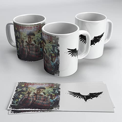 newseny Duki Merchandising Tassen – Duki Sänger Tassen Reggaeton Saison (Duki Merch weiße Flügel) von newseny