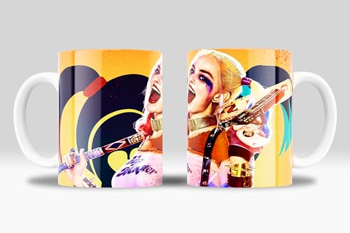 newseny Harley Quinn DC Tasse Collection - Squad Tasse - für DC Comic Fans | Keramik, Füllmenge 355ml (Harley Quinn Gelb) von newseny