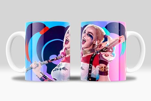 newseny Harley Quinn DC Tasse - Squad Tasse - für DC Comic Fans | Keramik 355ml Füllmenge (Harley Quinn Lila) von newseny