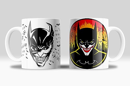 newseny Joker Becher | DCComics Joker Tasse - Batman und der Joker Duo Mortifero | Keramik 355 Große Tasse Joker (Joker und Badman Tasse) von newseny