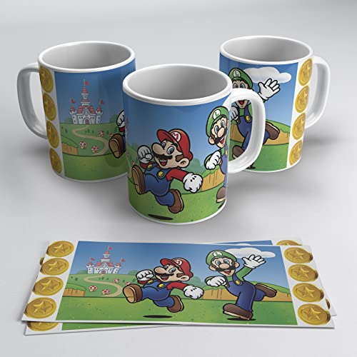 newseny Luigi Bros Tasse – 320 ml Keramik (Merch de Luigi Bros, Bruder von Mario Bros) (ConMario) von newseny