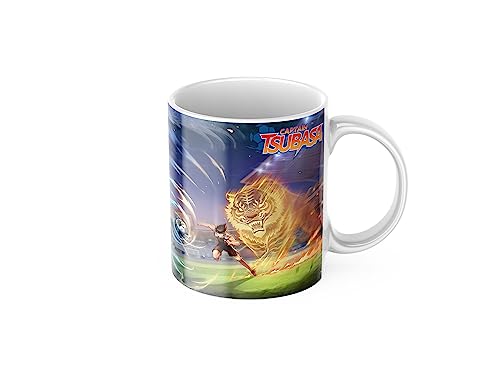 newseny Oliver und Benji Tasse Champions, Geschenk für Fans von Oliver und Benji (Captain Tsubasa), Serie Manga Anime, Keramik, 355 ml, Oliver Atom Y Mark Lenders von newseny