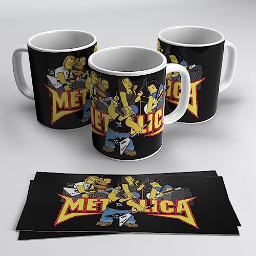 newseny Rock Geschenktasse - Cartoon-Metall - Geschenk für Fans von Metallica und Rocker (Rock-Tasse) | Keramik 355 ml von newseny