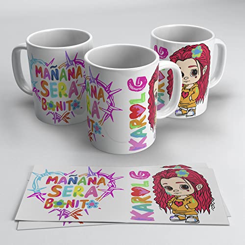 newseny Tasse Karol G Morgen Süße Provence TQG - Geschenk für Karol G Merchandising Fans (Karol G - Herz und Zeichnung) von newseny