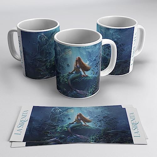 newseny Tasse aus der kleinen Meerjungfrau Film für Meerjungfrau-Fans, Keramik, 355 ml (Die kleine Meerjungfrau mit Doppeltitel) von newseny