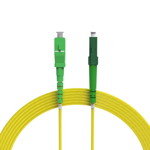 nexinex - 15m Glasfaserkabel LC/APC auf SC/APC Patchkabel | LWL Simplex Singlemode OS2 FTTH Glasfaser Lichtwellenleiter Kabel nexinex - 15m Glasfaserkabel LC/APC auf SC/APC Patchkabel | LWL Simplex Singlemode OS2 FTTH Glasfaser Lichtwellenleiter Kabel von nexinex