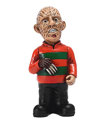 nezababy HorrorfilmGartenzwerge Killer Set Alptraum auf der Elm Straße Mörder Michael Myers Freddy Jason Halloween Zombie Zwerg Harz-Figuren für drinnen und draußen Hof Dekor von nezababy