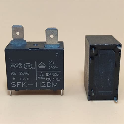 NEZIH 5Pcs Relais SFK-112DM SFK-112DMP SFK-112DM-E 12VDC 20A 25A 250VAC 4PIN for Klimaanlage Wasser Heizung Power Relais (Size : 112DM 20A with Plug) von NEZIH