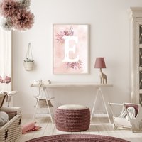Buchstaben-Poster Im Boho-style, Blushrosa von ngmSTYLE