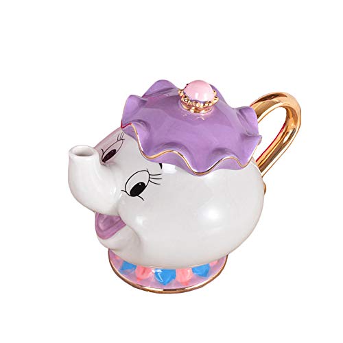 Die Schöne Und Das Biest Mrs Potts Ceramics Vergoldete Teekanne Teetasse Ein Set ， Set Süße Weihnachtsgeschenke 1 théière von nianrui