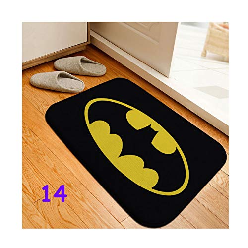 Bat Mans Wonder Women Fußmatte für den Innenbereich, 38,1 x 58,4 cm, rutschfeste Fußmatte für Haustür, Innenboden, Schmutzfangmatten, Eingangsteppich, Schuhe, Schaber, Teppich von nice--buy