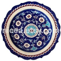 Iznik Keramik Schale Mit Zentralen Rosette - Handgefertigt Home Decor Fine Art von nicea