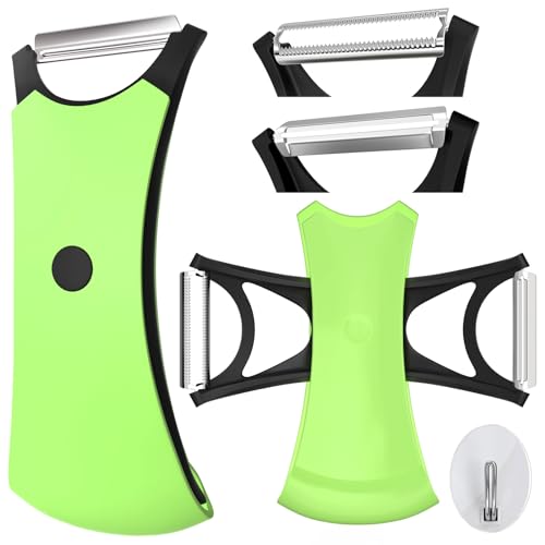 Sparschäler mit Zackenschliff - Universalschäler aus Edelstahl Gemüseschäler Pendelschäler Peeler für Kartoffeln Karotten Gemüse, Ergonomischer Griff, Grün Sparschäler mit Zackenschliff - Universalschäler aus Edelstahl Gemüseschäler Pendelschäler Peeler für Kartoffeln Karotten Gemüse, Ergonomischer Griff, Grün von nicekool