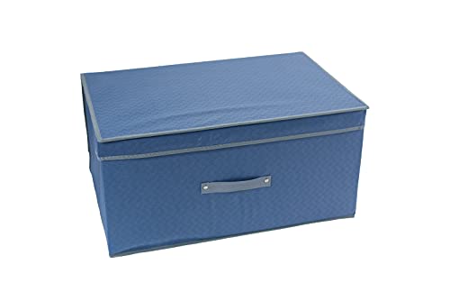 nicelife Faltbare Kleideraufbewahrung Aufbewahrungstasche Aufbewahrungsbox für Kleiderschrank Aufbewahrungskiste (Blau, 50x40x30cm) von nicelife