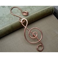 Kupfer Violinschlüssel Ornament, Musik Geschenk, Musiker Chor Weihnachten Ornament Urlaub Dekoration, Hängende Home Decor Music Note, Sänger von nicholasandfelice