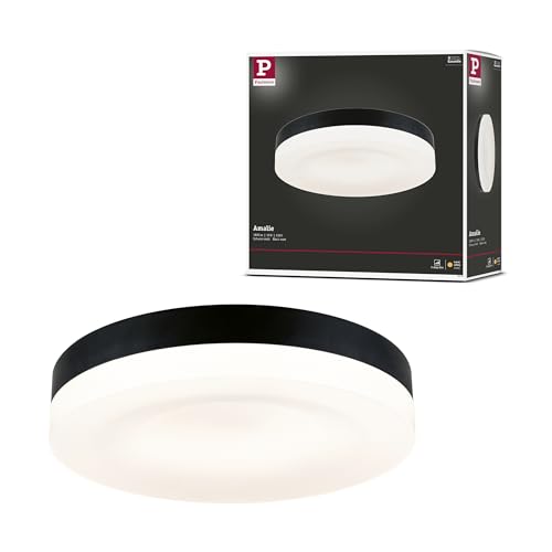 Paulmann 96778 LED Deckenleuchte 3-Step-Dim Amalie 2700K 1000lm 230V 16W dimmbar Schwarz matt Wand- und Deckenleuchte von Paulmann