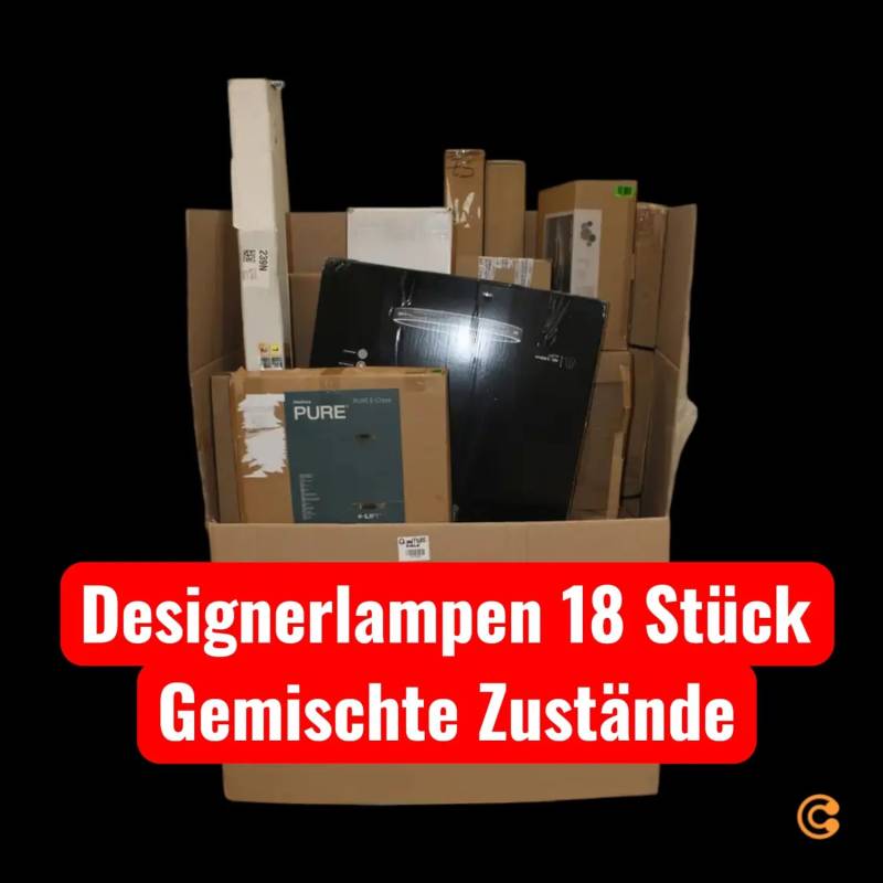 18 Tlg. Designer Lampen Posten – Uvp 11.13695 € – Zustand: Gemischt von nicht zutreffend