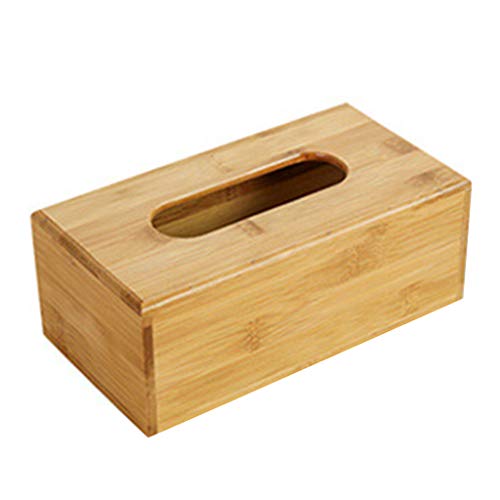 Exing Taschentuchbox-Halter, (1) Kreative einfache Bambus-Tücherbox-Halter, groß, Schlafzimmer-Dekoration, Serviettenspender, Taschentuch-Box, Abdeckung für Zuhause, Büro, Auto von nicsecekzc