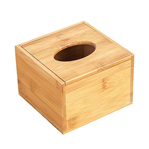 Exing Taschentuchbox-Halter, kreativer einfacher Bambus-Tücherbox-Halter, klein, Schlafzimmer-Dekoration, Serviettenspender, Taschentuch-Box, Abdeckung für Zuhause, Büro, Auto von nicsecekzc