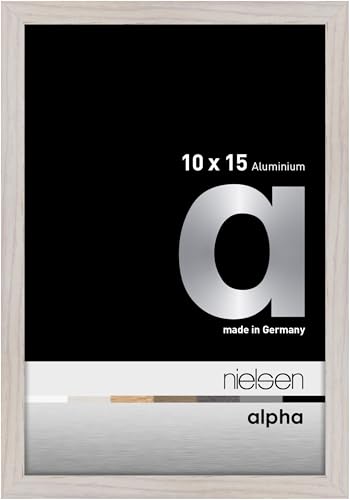 nielsen Aluminium Bilderrahmen Alpha, 10x15 cm, Eiche Weiß von nielsen