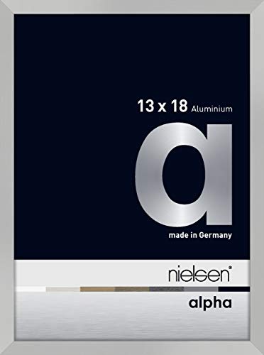 nielsen Aluminium Bilderrahmen Alpha, 13x18 cm, Silber Matt von nielsen