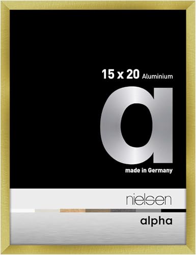 nielsen Aluminium Bilderrahmen Alpha, 15x20 cm, Brushed Gold von nielsen