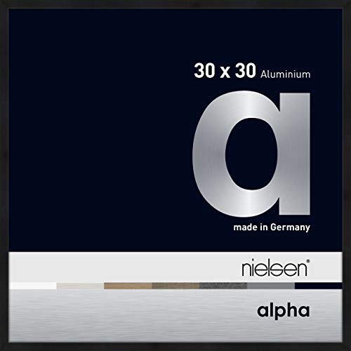 nielsen Aluminium Bilderrahmen Alpha, 30x30 cm, Eloxal Schwarz Matt von nielsen