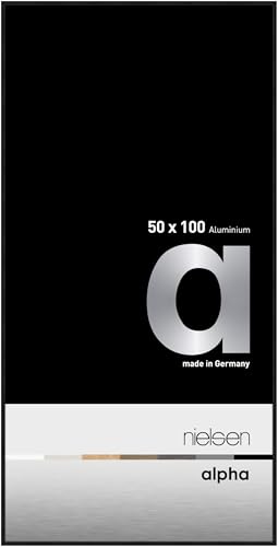 nielsen Aluminium Bilderrahmen Alpha, 50x100 cm, Eloxal Schwarz Matt von nielsen