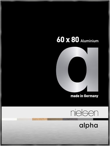 nielsen Aluminium Bilderrahmen Alpha, 60x80 cm, Eloxal Schwarz Glanz von nielsen