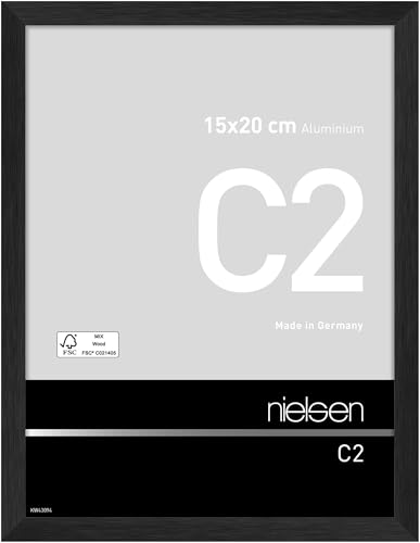 nielsen Aluminium Bilderrahmen C2, 15x20 cm, Struktur Schwarz Matt von nielsen