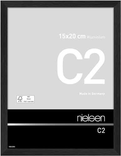 nielsen Aluminium Bilderrahmen C2, 15x20 cm, Struktur Schwarz Matt von nielsen