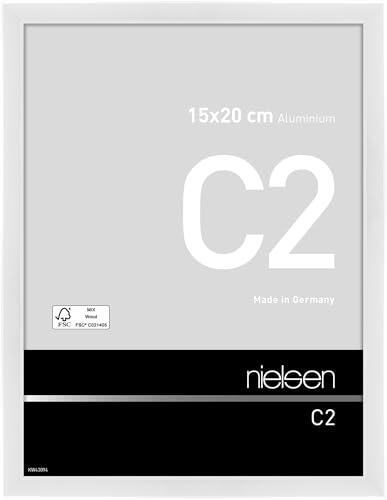 nielsen Aluminium Bilderrahmen C2, 15x20 cm, Weiß Glanz von nielsen