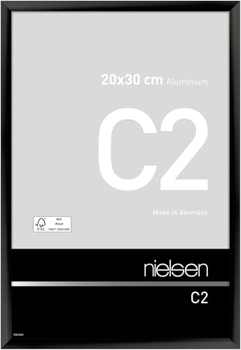 nielsen Aluminium Bilderrahmen C2, 20x30 cm, Eloxal Schwarz Glanz von nielsen