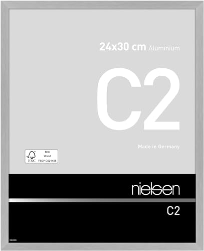 nielsen Aluminium Bilderrahmen C2, 24x30 cm, Struktur Silber Matt von nielsen