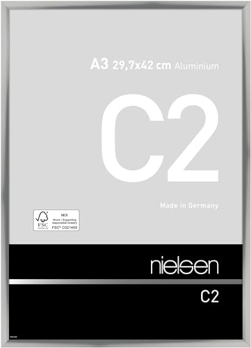 nielsen Aluminium Bilderrahmen C2, 29,7x42 cm (A3), Silber von nielsen