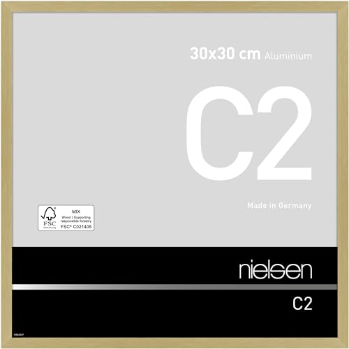 nielsen Aluminium Bilderrahmen C2, 30x30 cm, Struktur Gold Matt von nielsen