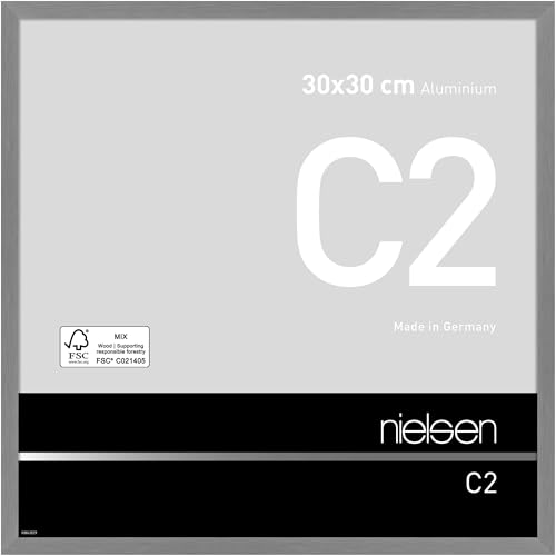 nielsen Aluminium Bilderrahmen C2, 30x30 cm, Struktur Grau Matt von nielsen