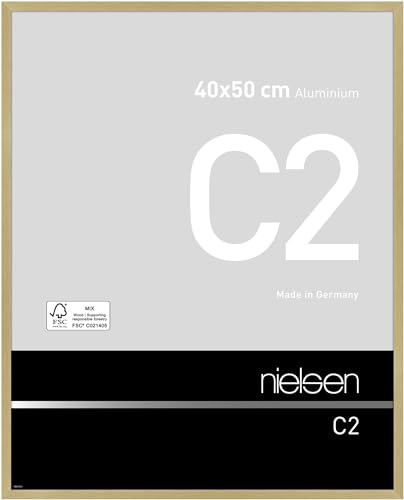 nielsen Aluminium Bilderrahmen C2, 40x50 cm, Struktur Gold Matt von nielsen
