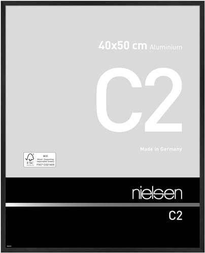 nielsen Aluminium Bilderrahmen C2, 40x50 cm, Struktur Schwarz Matt von nielsen